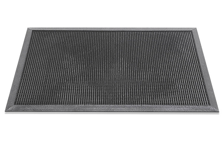 Kummist uksematt musta värvi ja lihtne disain