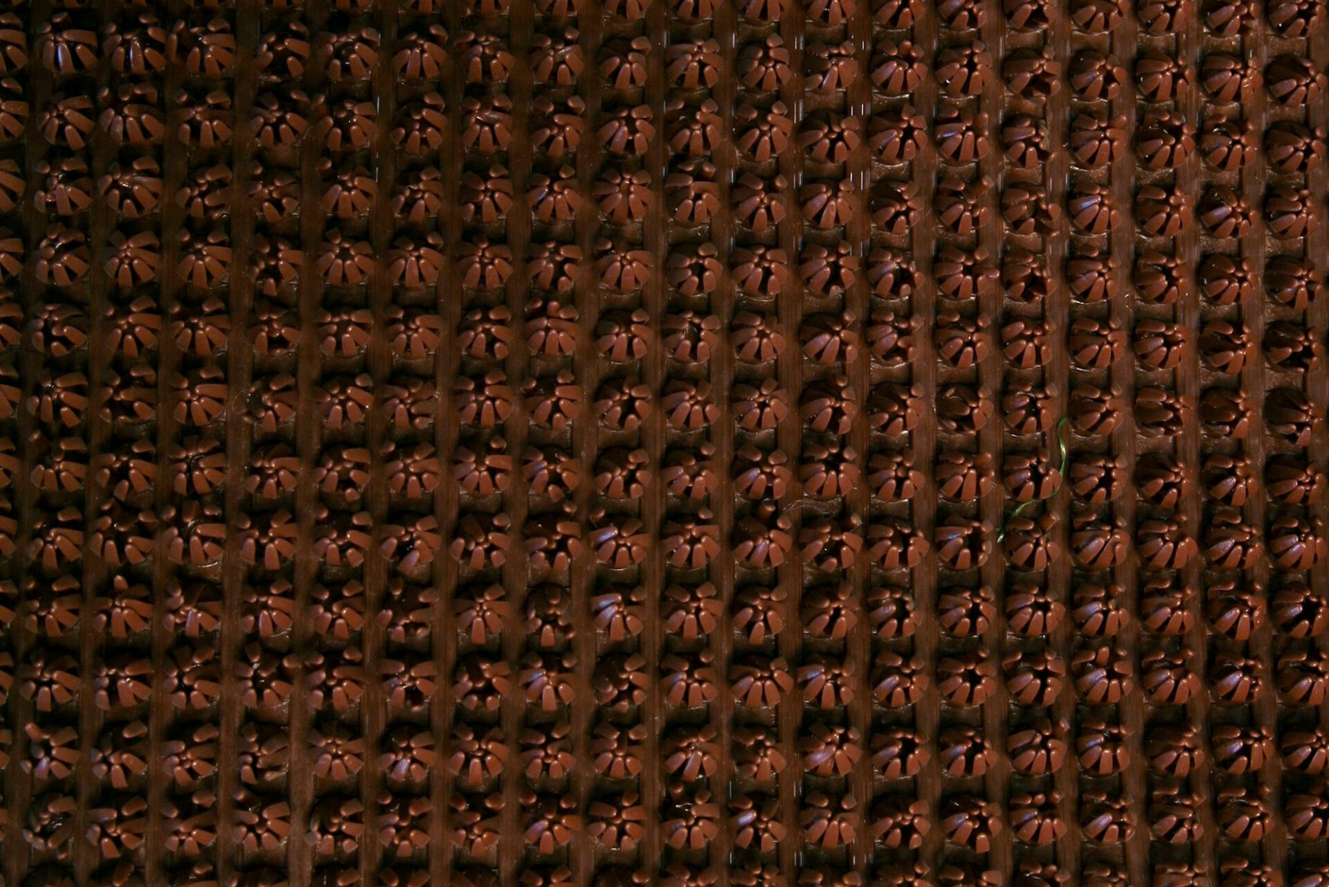 Punase värvusega korda seatud musteralt kuva