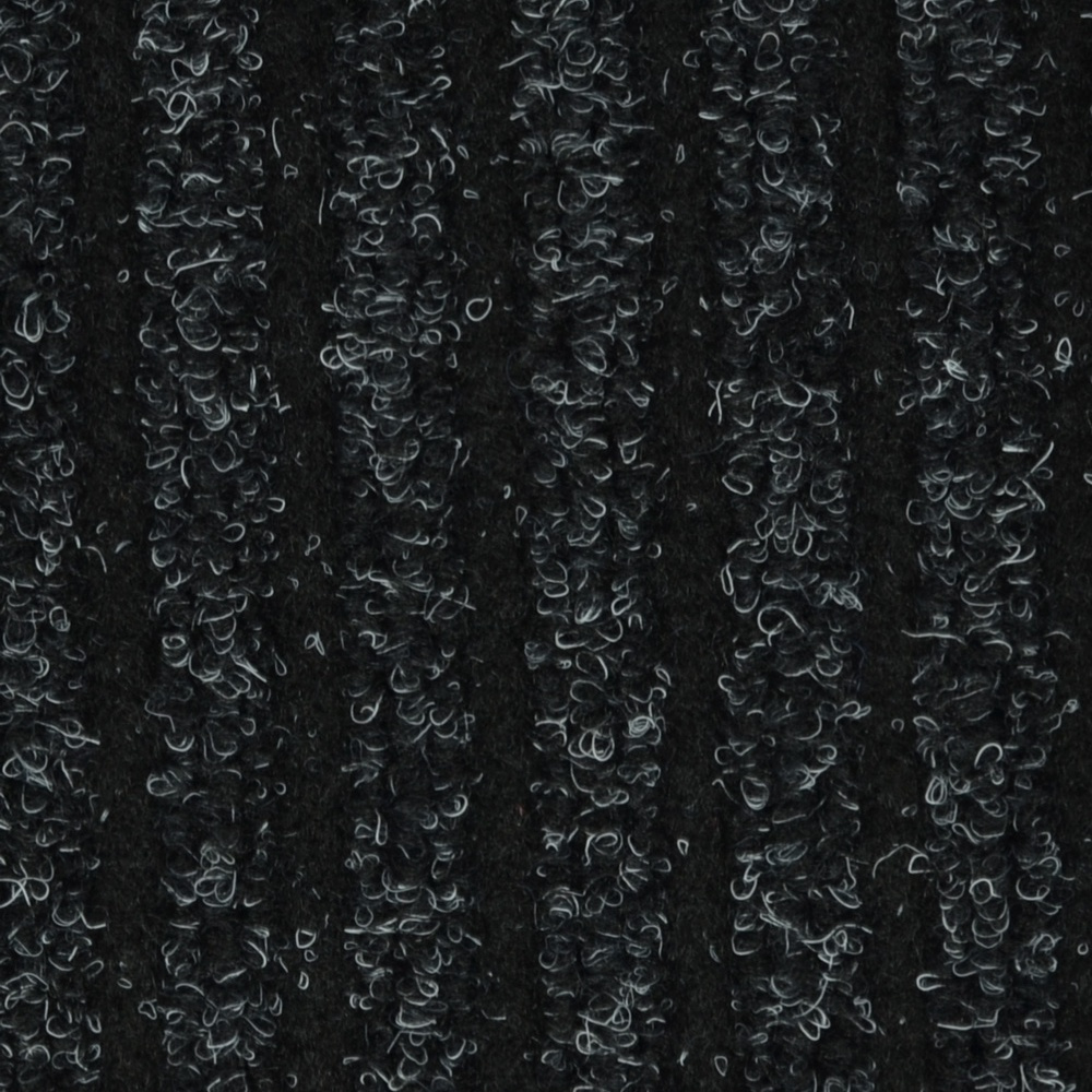 Tumedad triibulised vaipkattedetailid mustal taustal