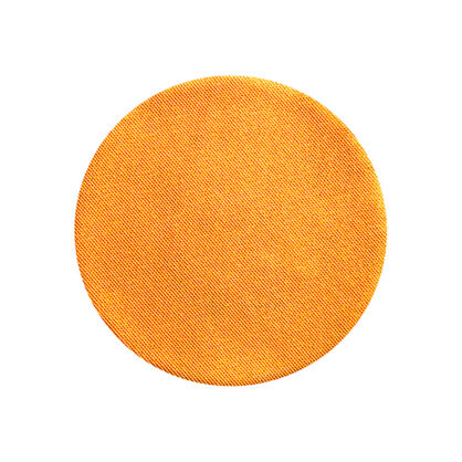 Ümmargune oranž ketas valgel taustal