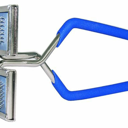 Sinisevärvilise käepidemega topeltkarst koertele.