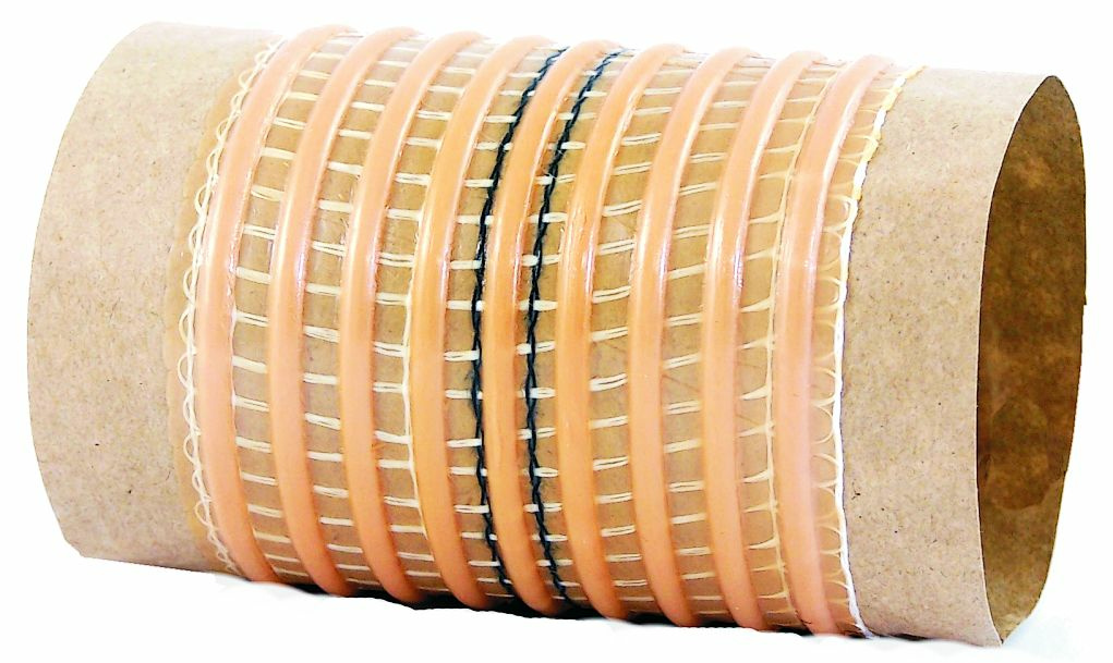 Prinditööstuse masinaseade pruunide lintidega toru