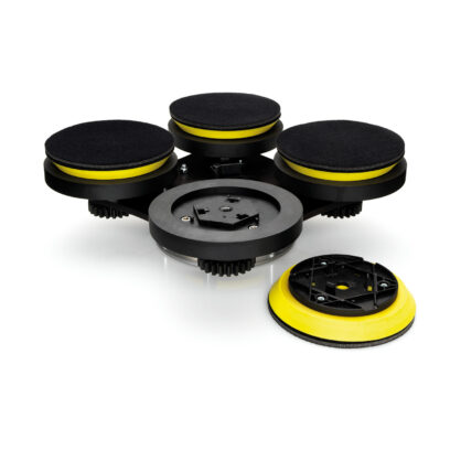 Mustade ja kollaste kummipadjakeste komplekt tööriistale