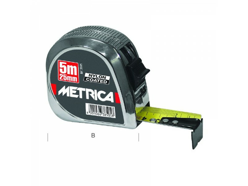 Metriline mõõdulint 5 meetrit metallist korpus