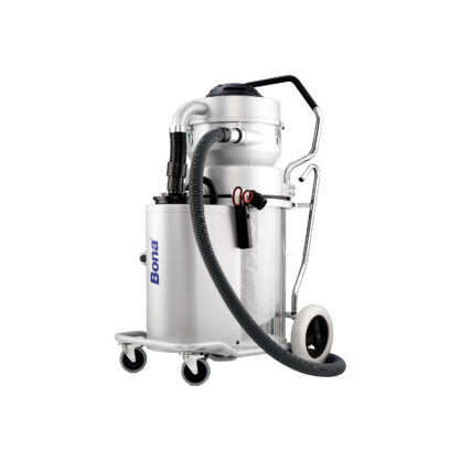 Tööstuslik tolmuimeja ratastel valge disainiga