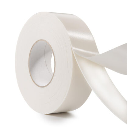 Valge lint rullis kleepaine peegeldus läikiv pind