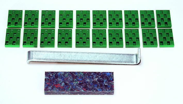 Paigalduskomplekt (klots+kiilud+raud)