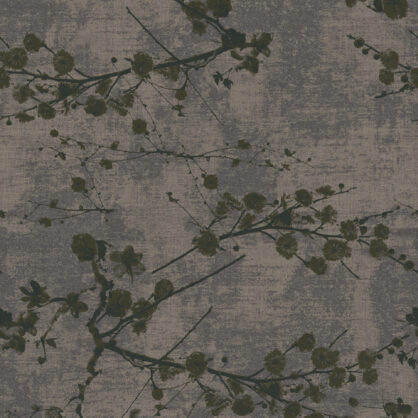 Tumedad õied tekstuuriga hallil taustal.