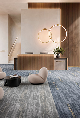 Kaasaegne hotelliregistri vastuvõtuala stiilne sisekujundus