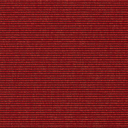 Punase ja mustaga triibuline kangamuster lähedalt.