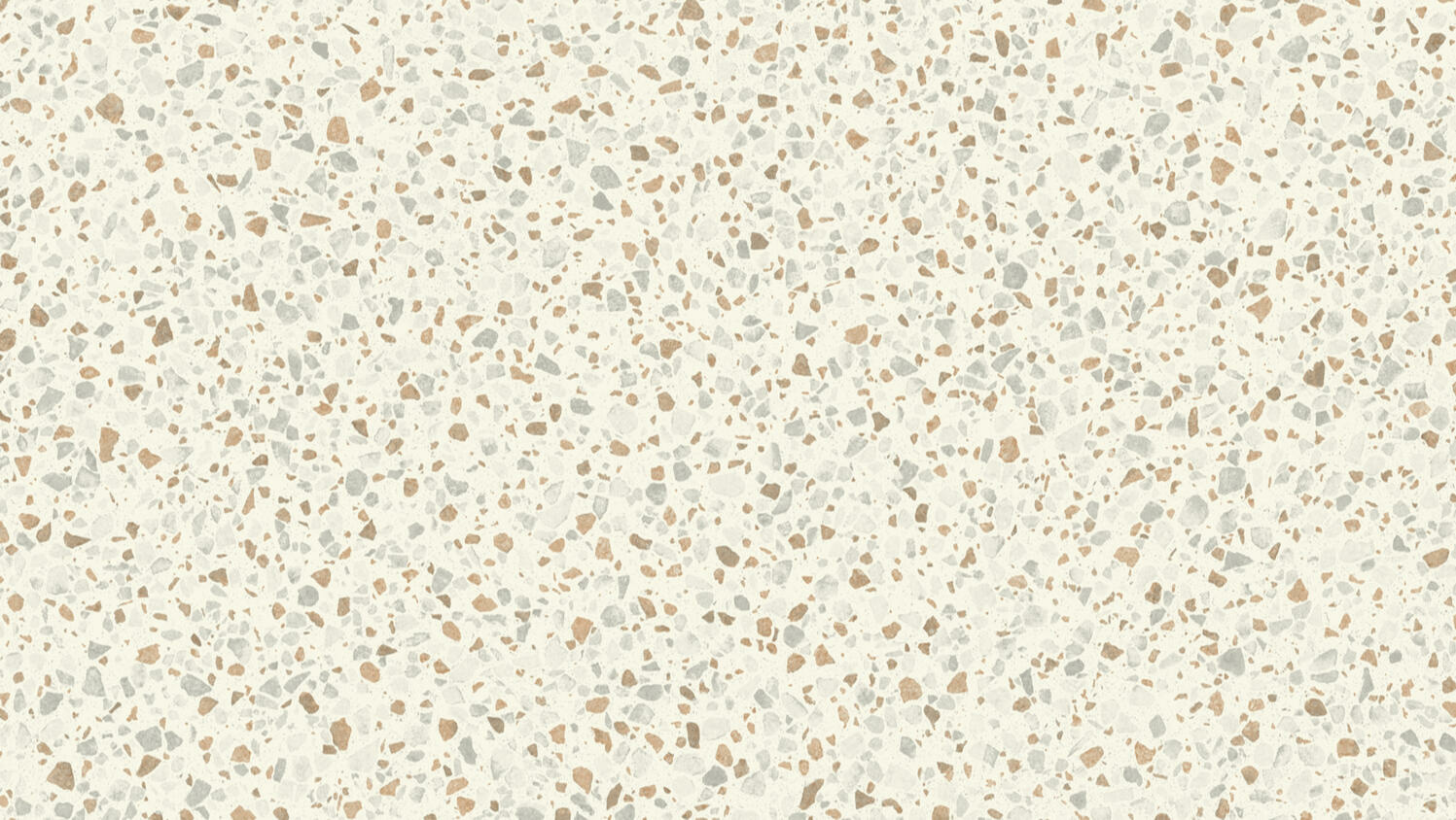 Terrazzo mustriga pind neutraalsetes toonides.