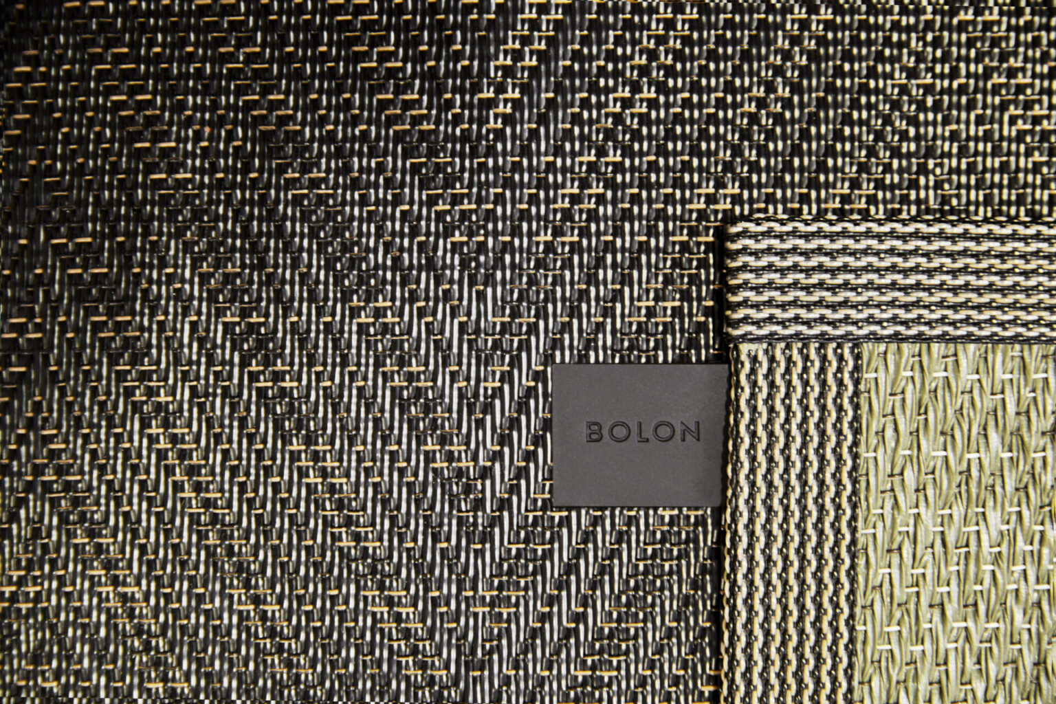 Tekstiilist vaip Bolon mustad ja rohelised toonid