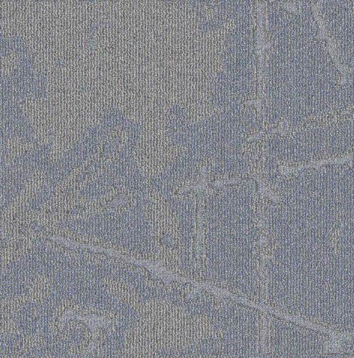 Sinine ja hall lilleline vaip tekstuuriga muster