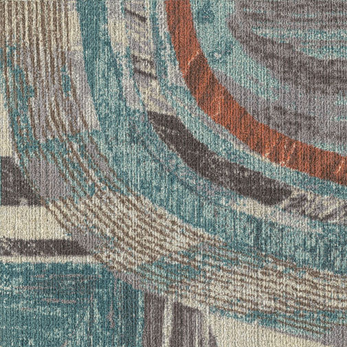 Abstraktne mitmevärviline vaip muster sinine hall