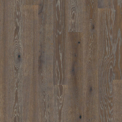 Tume puidust põrandaplaat elegantse mustriga.