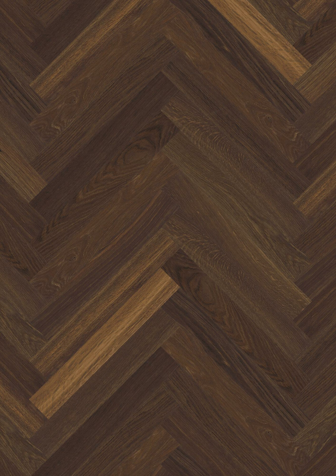 Puidust kalasabamustriga parkettpõrandad tumedas toonis