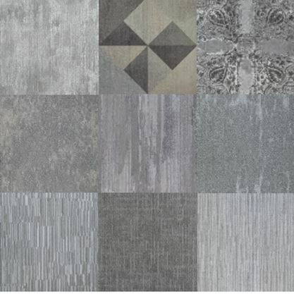 Halltoonide geomeetriline mustriline plaatide seinakate