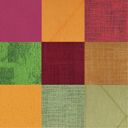 Erksavärvilised ruudud mustrilisel taustal kujundus