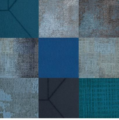 Sinine ja hall ruuduline tapeedimuster geomeetria.