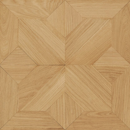 Puidust parkettpõrand geomeetrilise mustriga disain