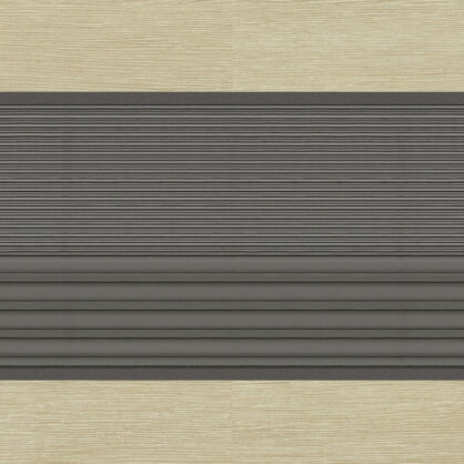 Tume hall rulo ukse puidust taustal.