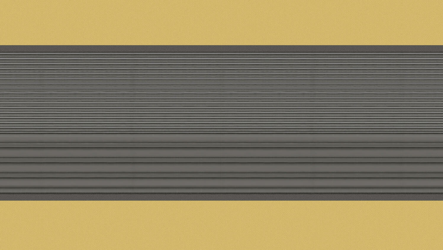 Hall metallist garaažiuks helekollasel taustal.