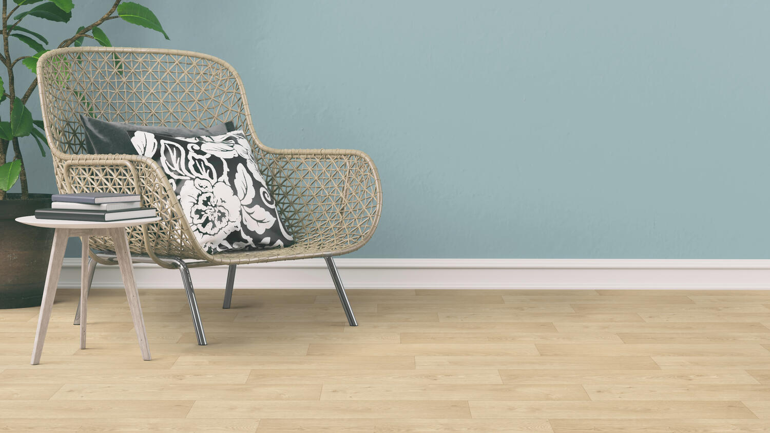 Korvtool mugavas elutoas pastelsetes toonides.