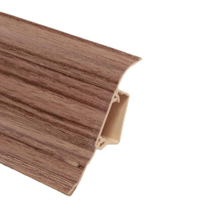 Pähkli viimistlusega MDF põrandaliistu profiil.