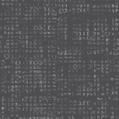 Koodid ja tähed digitaalsel hallil taustal.