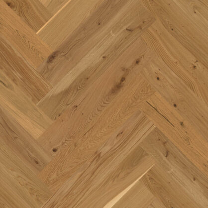 Tammepuidust kalasaba parkettpõrand interjööridisainiks.