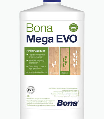 Bona Mega EVO põrandalakki pudel puidu viimistluseks