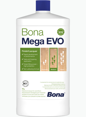 Bona Mega EVO põrandalakki pudel puidu viimistluseks