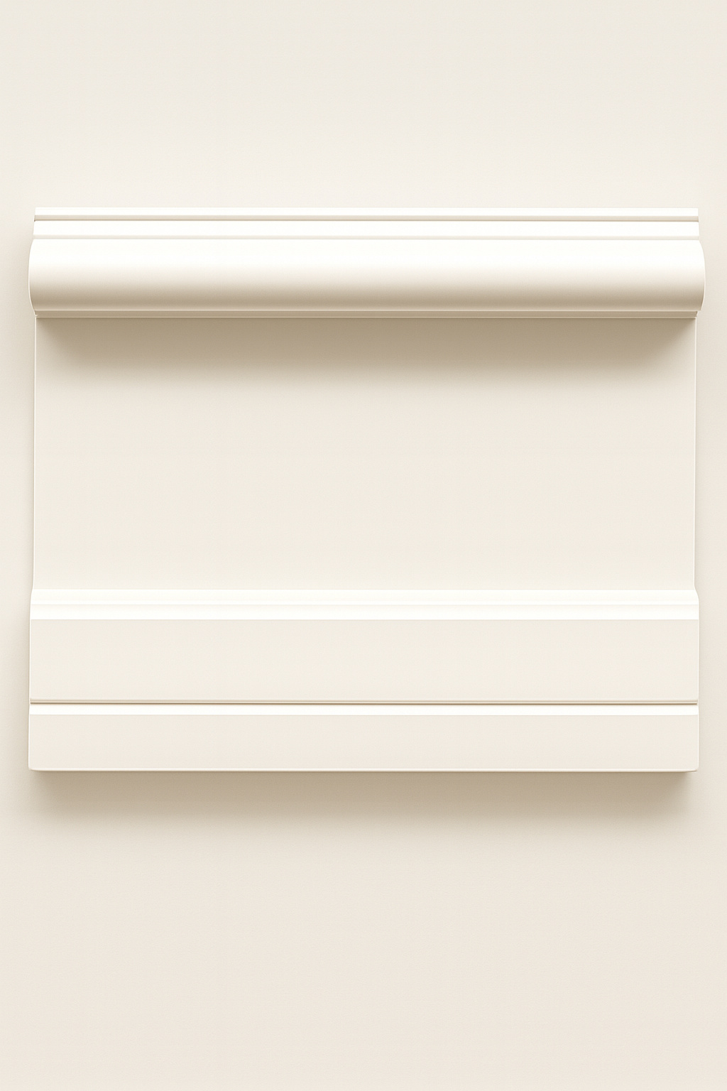 Klassikaline valge seinapaneel minimalistlikus stiilis